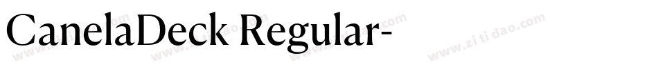 CanelaDeck Regular字体转换